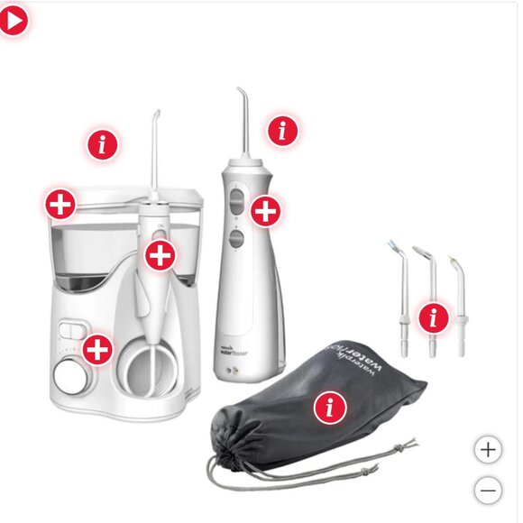 NEW! Waterpik Ultra Plus and Cordless Pearl Water Flosser Combo Pack - Picture 2 of 12